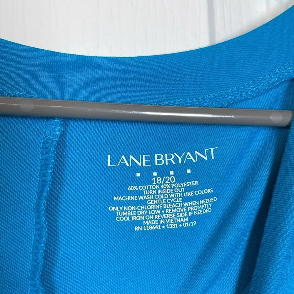 Lane Bryant YOU ARE ENOUGH Teal V-Neck Pullover Shirt Size 18/20 EUC #2885 - Image 6