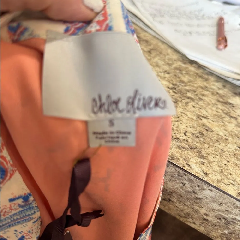 Anthropologie Pink and Blue Halter Sleeveless Sundress - Image 9