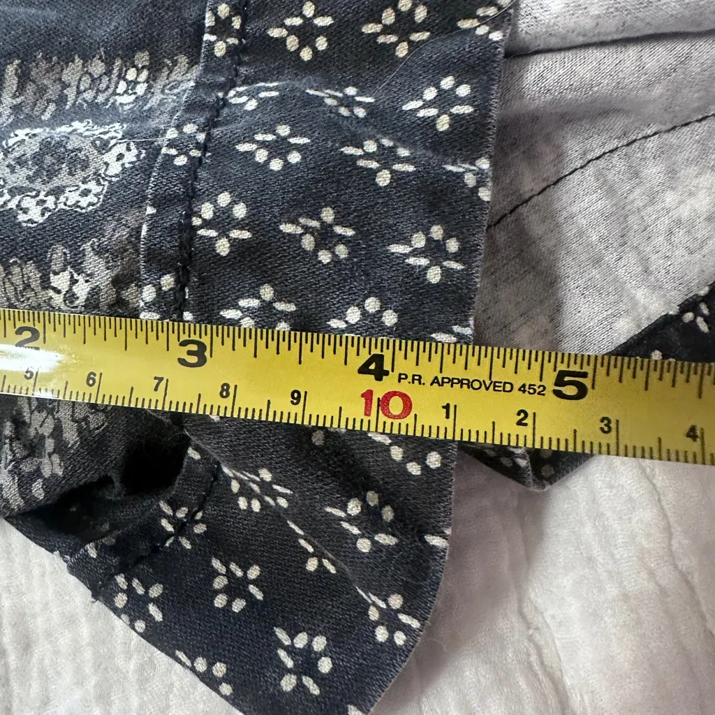 Knox Rose High Rise Relaxed Fit Pull On Shorts; Black Paisley; size XL - Image 11