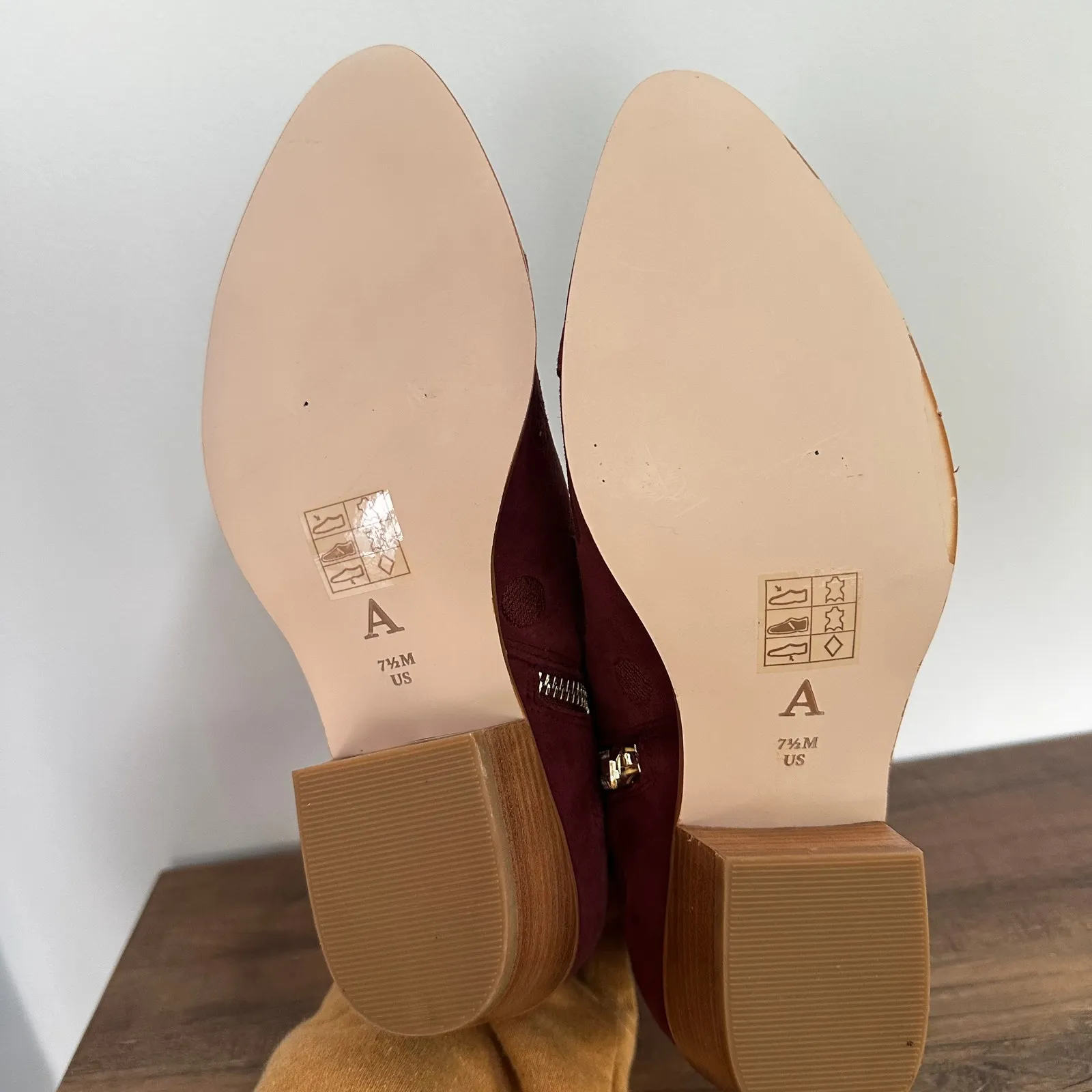 Anthropologie NWOT Suede Red Polka Dot Booties‎ Sz 7.5 Western Boho Cottage - Image 7