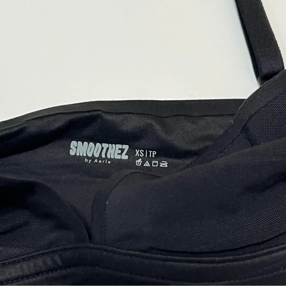 Aerie SMOOTHEZ Mesh Bralette True Black Unlined Wireless Size XS New - Image 6