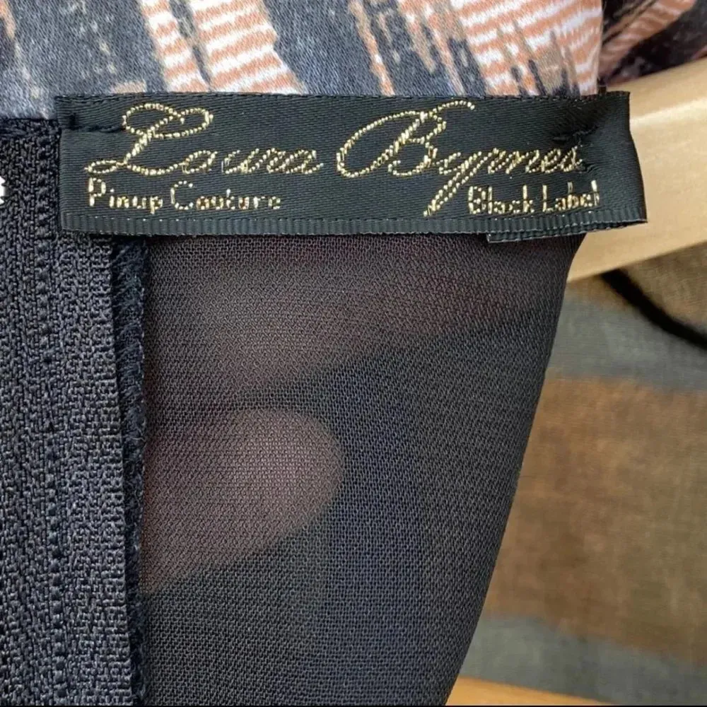 laura byrnes couture pinup dress xs Black - Image 11