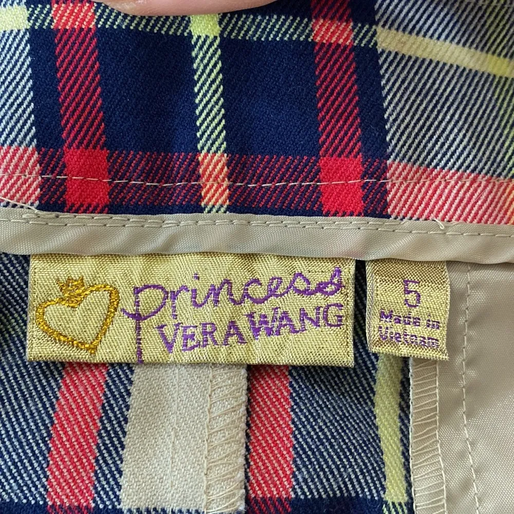 Princess Vera Wang Y2K plaid pleated mini skirt junior size 5 Red - Image 8