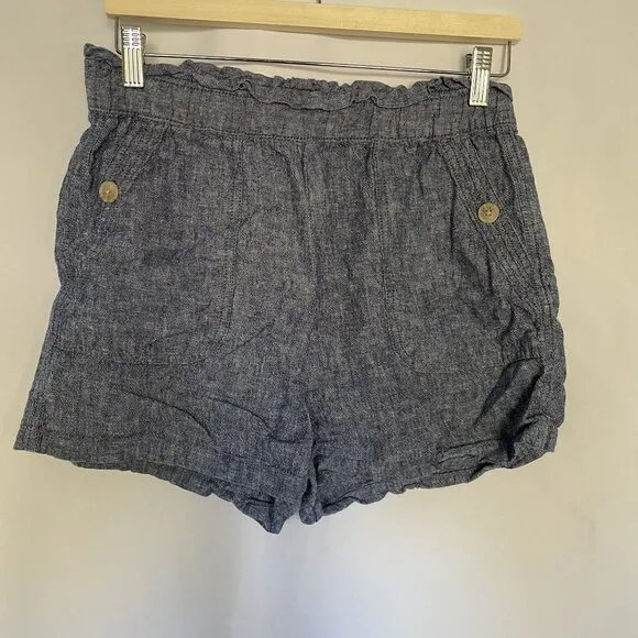 Joe Fresh women's size small blue casual shorts summer lightweight pockets - Image 1