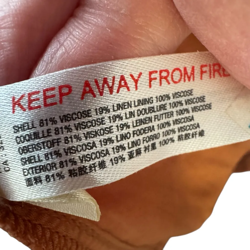 Free People - NWT Vintage Summer Button Down Boho Midi Dress Brown Sz XS - Image 9