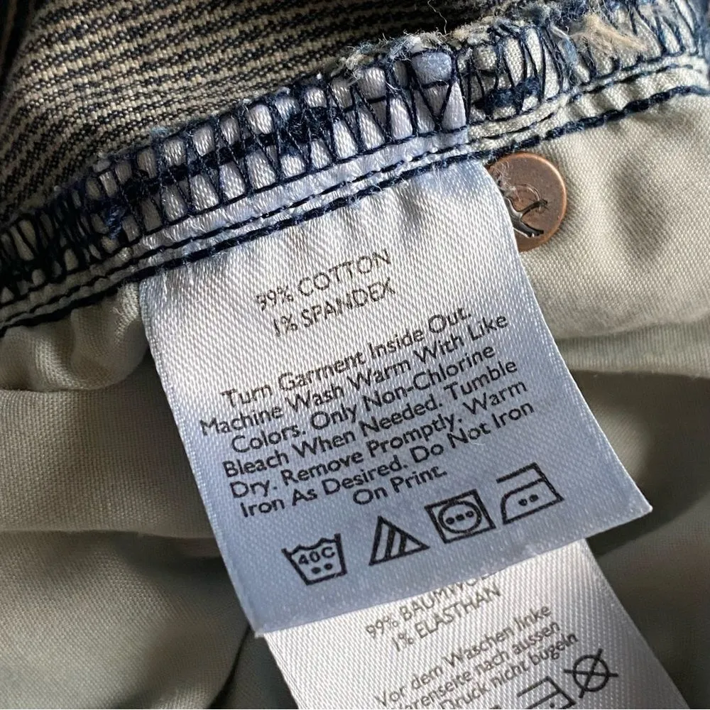 Eddie Bauer Pants Indigo Stripe Lightly Distressed 2 Petite Outdoors - Image 8