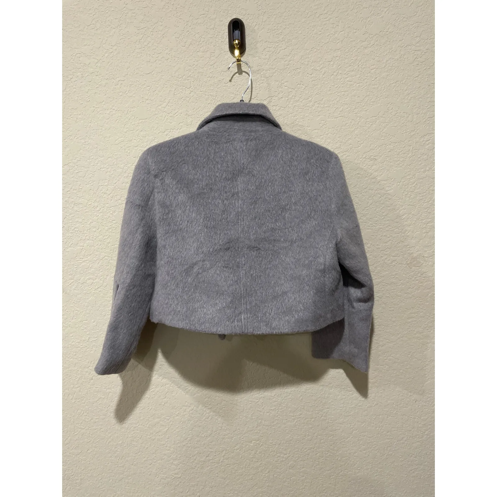 Toccin Grey Cropped‎ Moto Jacket Size Small Gray - Image 6