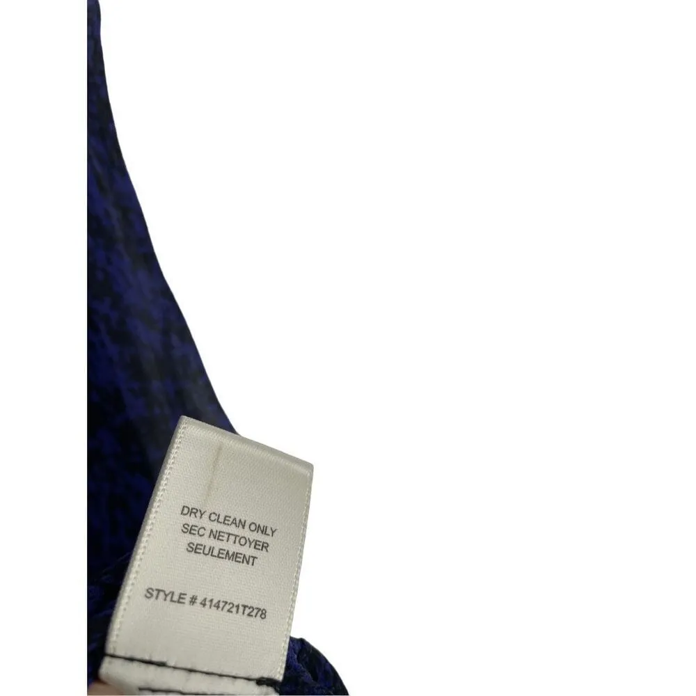 Rebecca Taylor silk sheer printed purple top size 2 - Image 6