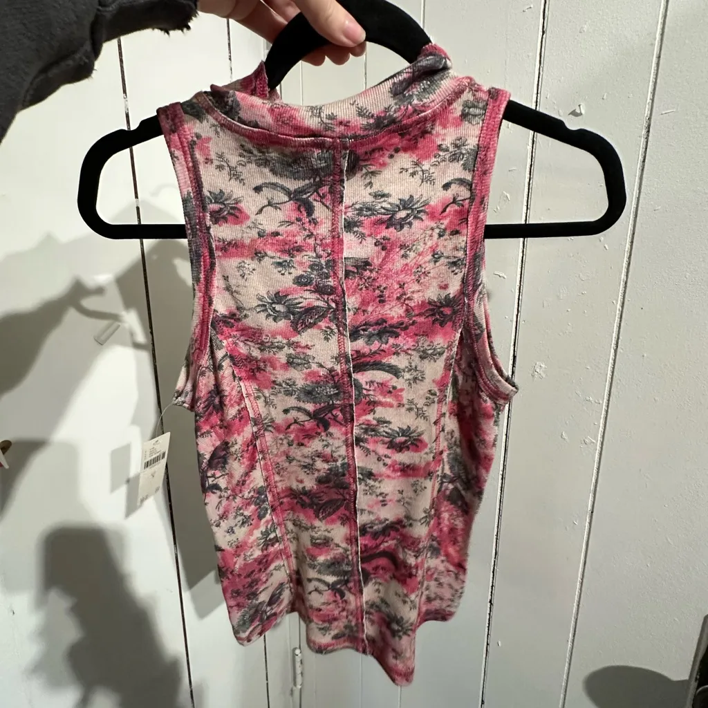 ANTHROPOLOGIE NWT PILCRO FLOWER TURTLENECK TANK Women's Sleeveless Top - Image 4