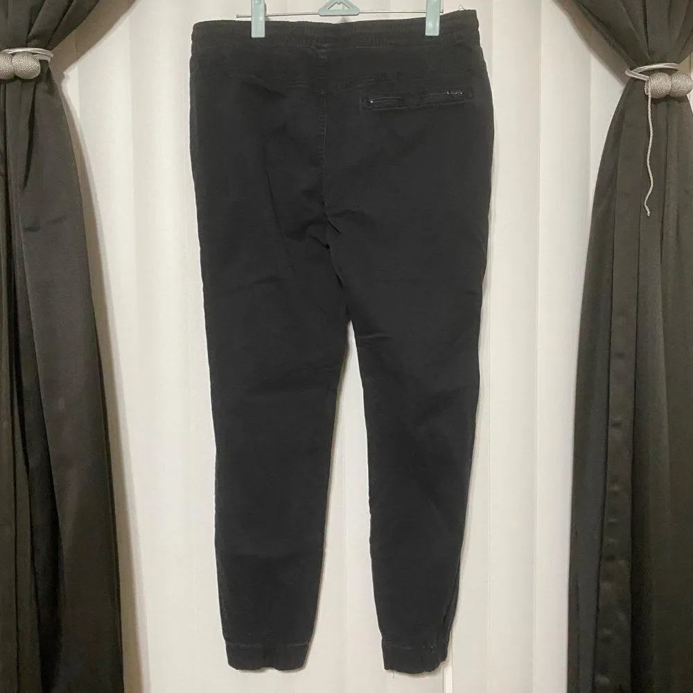 Urban Pipeline elastic waist denim black jeans, elastic ankle style, tie front, Size undefined - Image 4