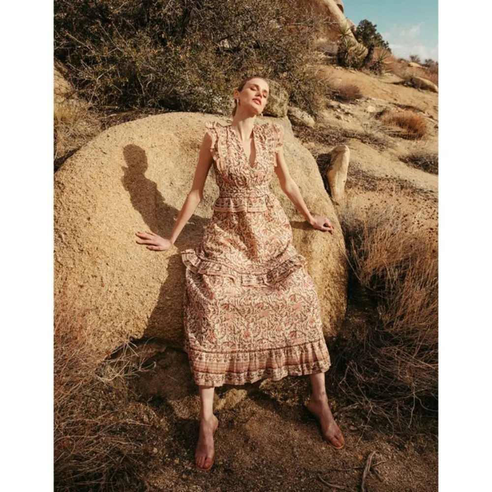 💕CLEOBELLA💕 Cherie Ankle Dress ~  Zinnia Print Large L NWT - Image 4