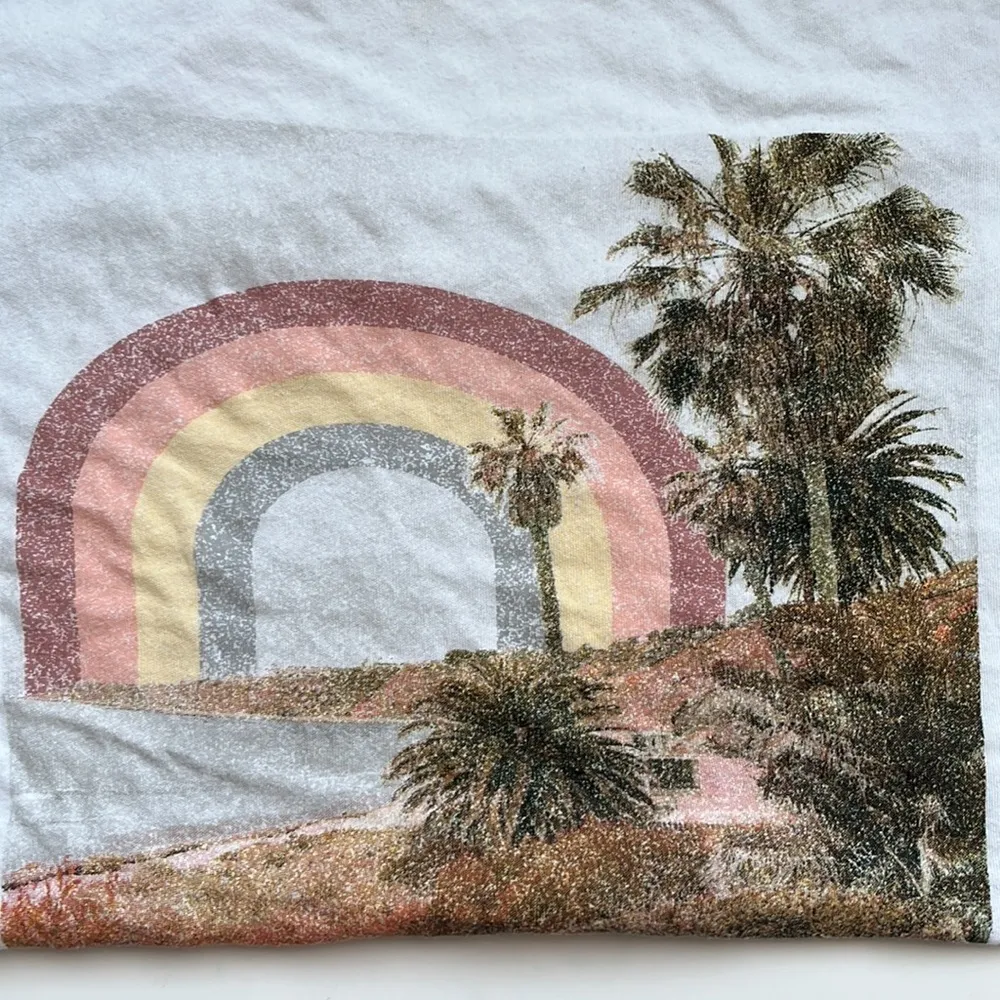 Wildfox Rainbow Coast Keke Beach White T-Shirt Tee - Image 4