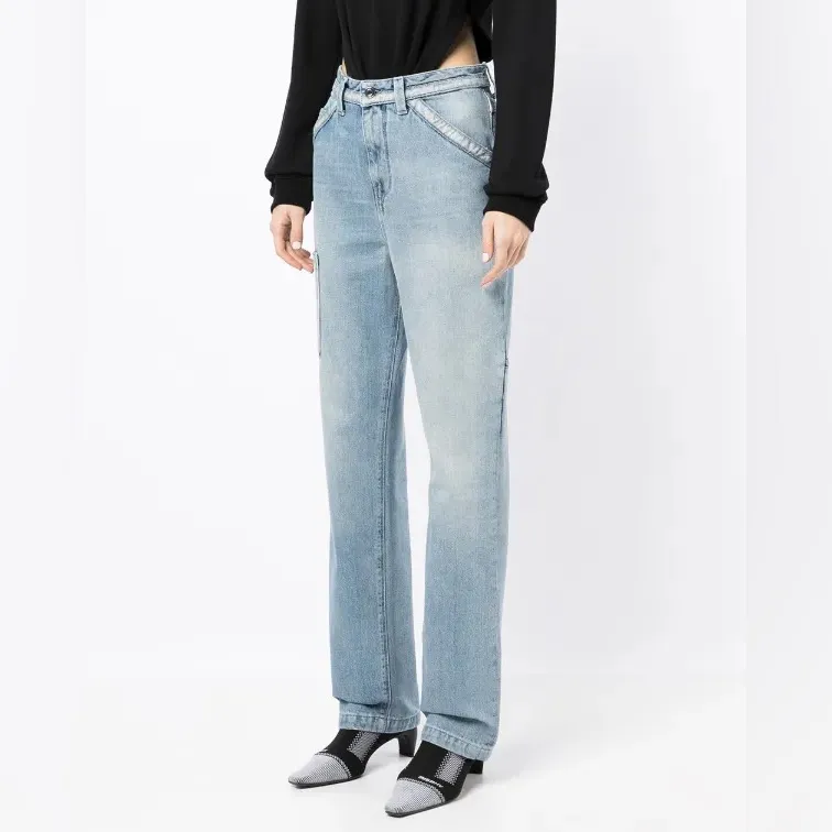 NWT RtA Road to Awe Rowan High Rise Relaxed Fit Straight Leg Jeans sz 27 Blue - Image 3