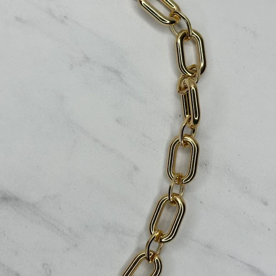Chunky Religious Charm Chain Link Belt One Size (OS) Gold Tone Y2K ✨ - Image 7