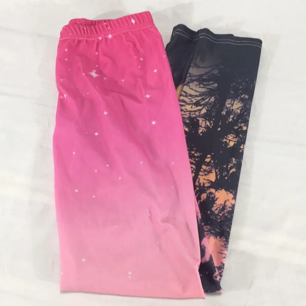 Star and Tree Leggings, Pink, Small - Image 2