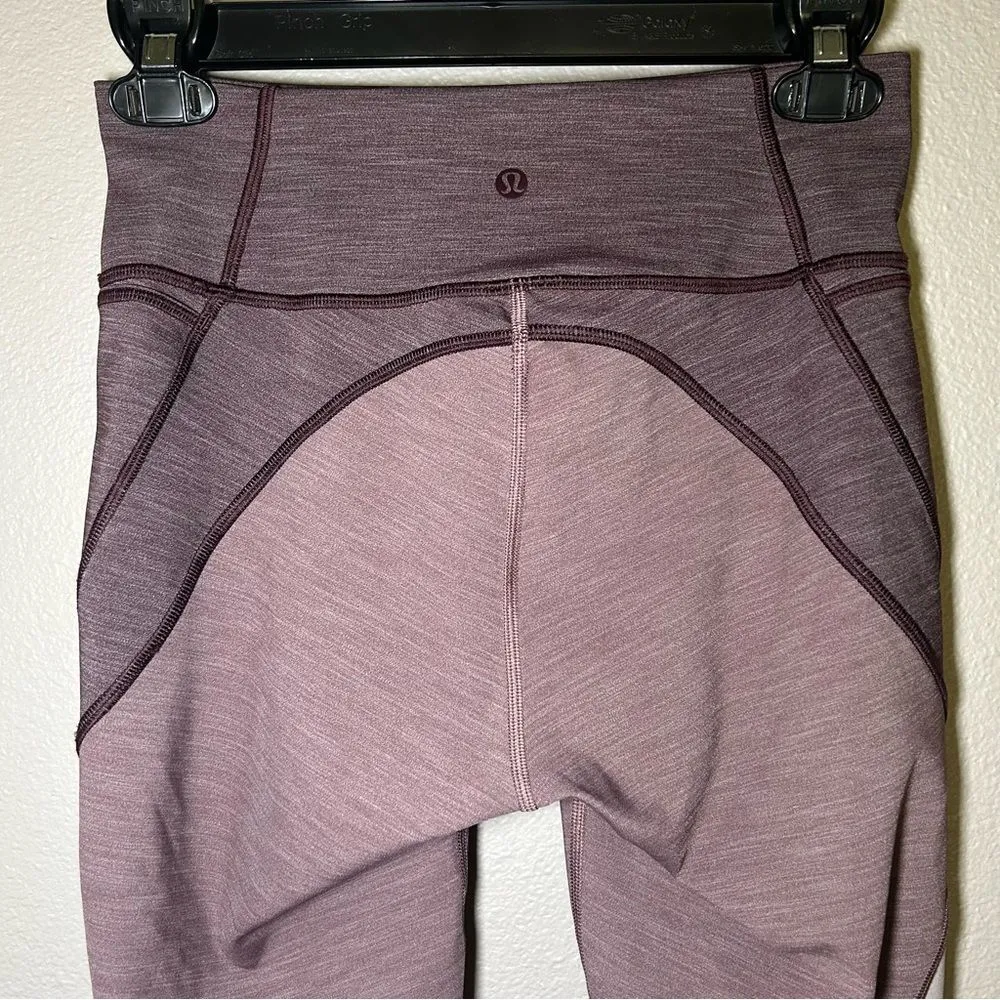 Lululemon Early Extension High-Rise Crop 21" purple leggings women’s size 6 - Image 9