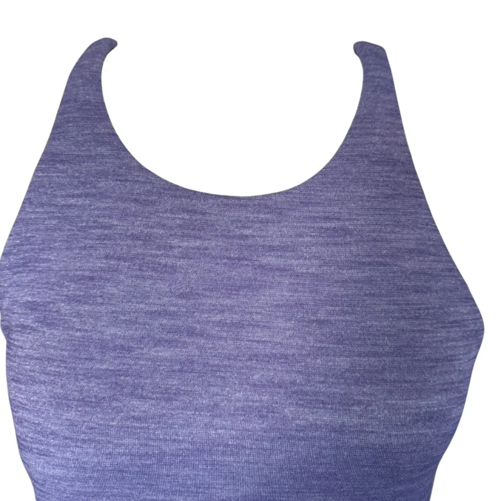 Lululemon purple strappy and stretchy tank top with built in bra - Image 6
