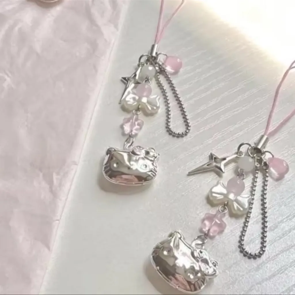 Hello Kitty Cell Phone Rope Chain, Keychain - Great for Gifts    ~NEW~ - Image 6