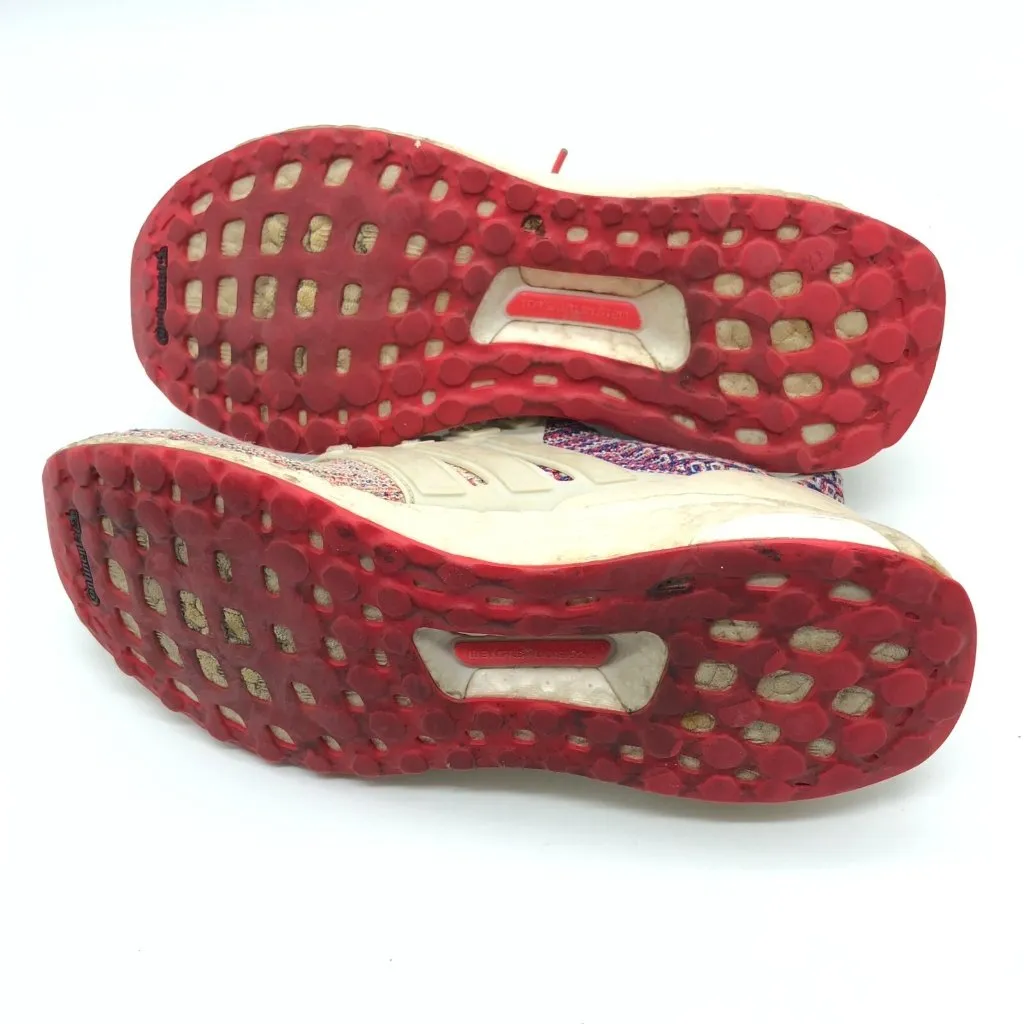 adidas Womens Ultra Boost Sneakers Knit Lace Up Pink Purple Ivory Size 6.5 - Image 6