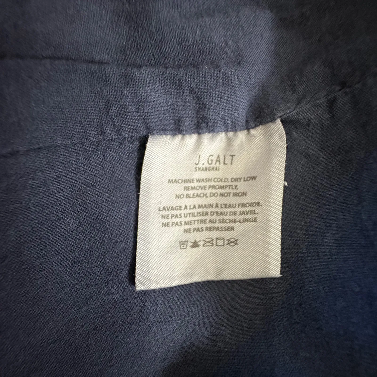 J Galt Brandy Melville Navy Hoodie Zip Jacket Heavyweight Bomber M/L Streetwear Blue Size M - Image 9