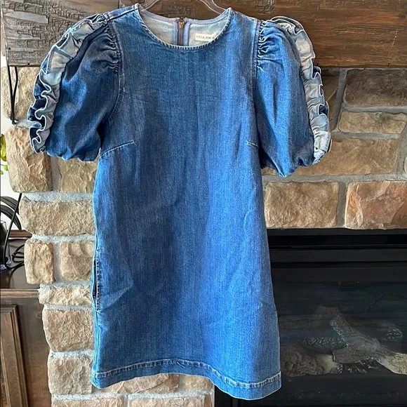 Ulla Johnson Poppy Ruffled Denim Mini Dress NWT - Image 2