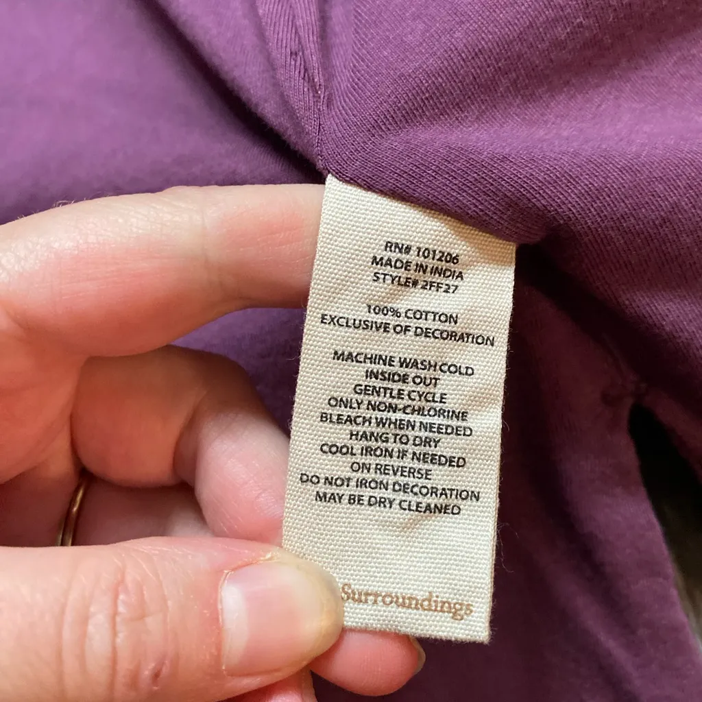 Soft Surroundings Floral Embroidered Mauve‎ Jacket Cardigan Size XS Boho Western - Image 8