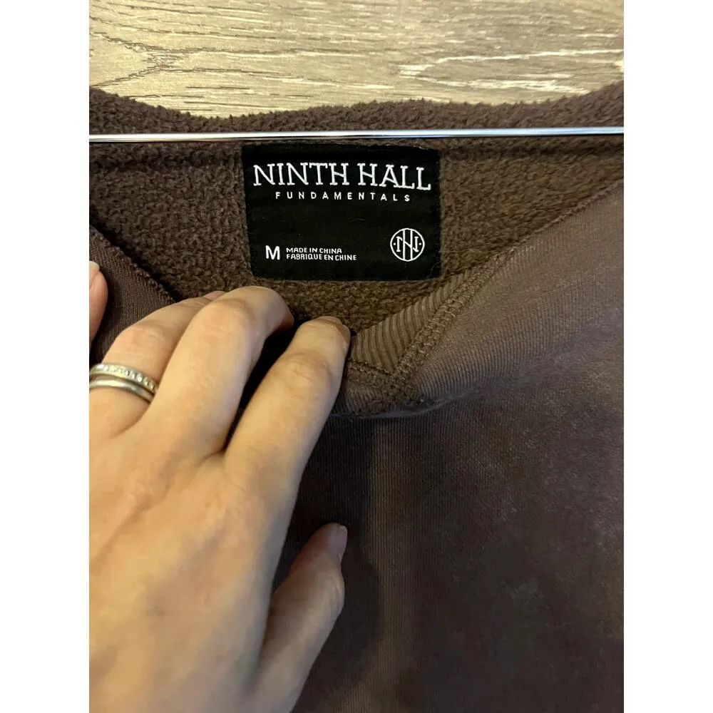 Ninth Hall Sweatshirt Size Medium Brown Acid Washed Vintage look Grunge Street - Image 2