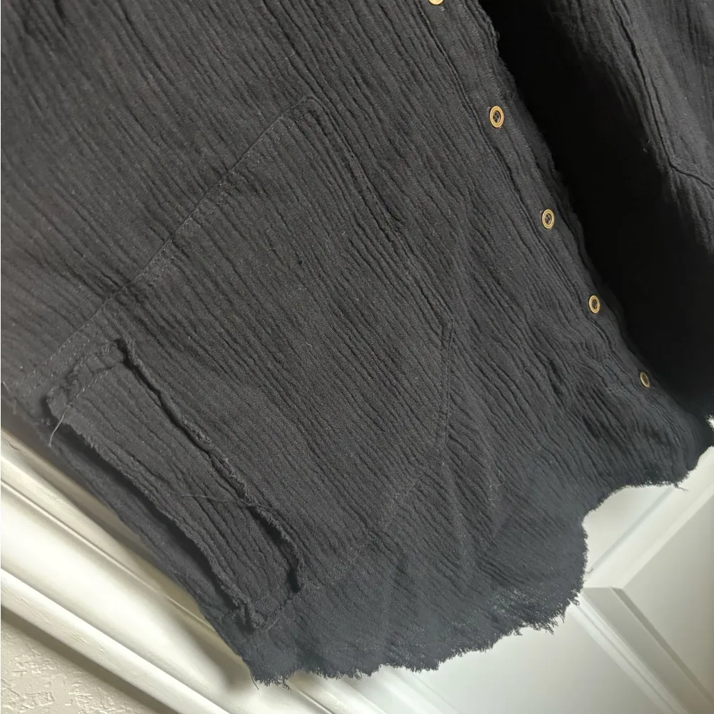 Talulah Women's S Oversized Black Light Weight Cotton Button Front Tunic, NWOT - Image 6