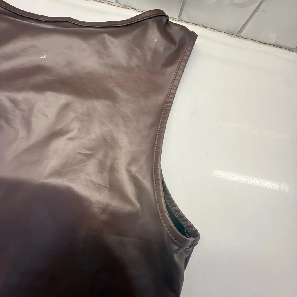 SHEIN Mocha Sleeveless Crop Top size M - Image 9