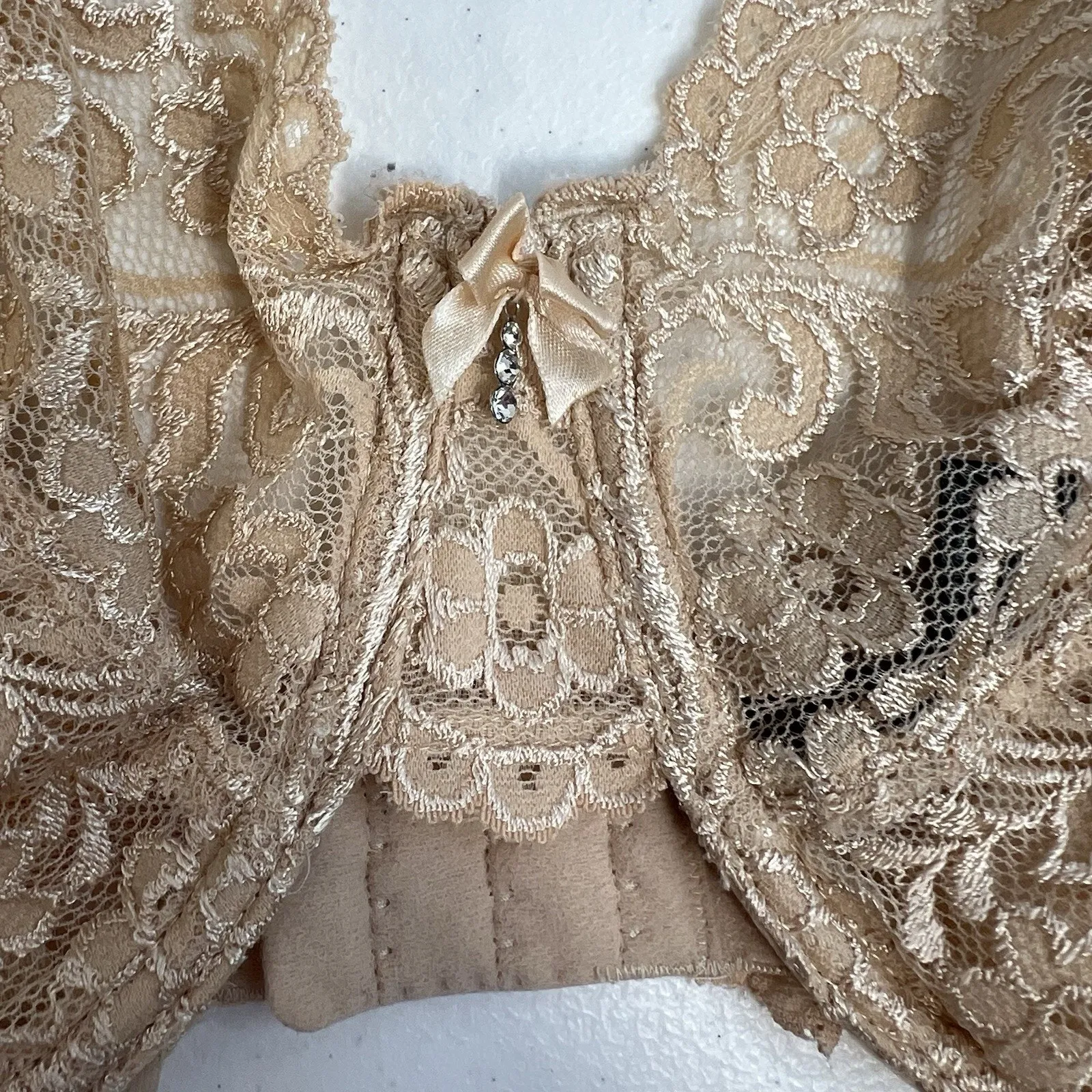 Smart And Sexy 42DD Bra Signature Lace Unlined Underwire In Buff Beige SA964 - Image 4