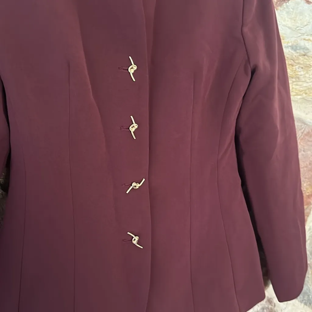 Commense Metal Decor Piping Blazer size M Purple Size M - Image 4