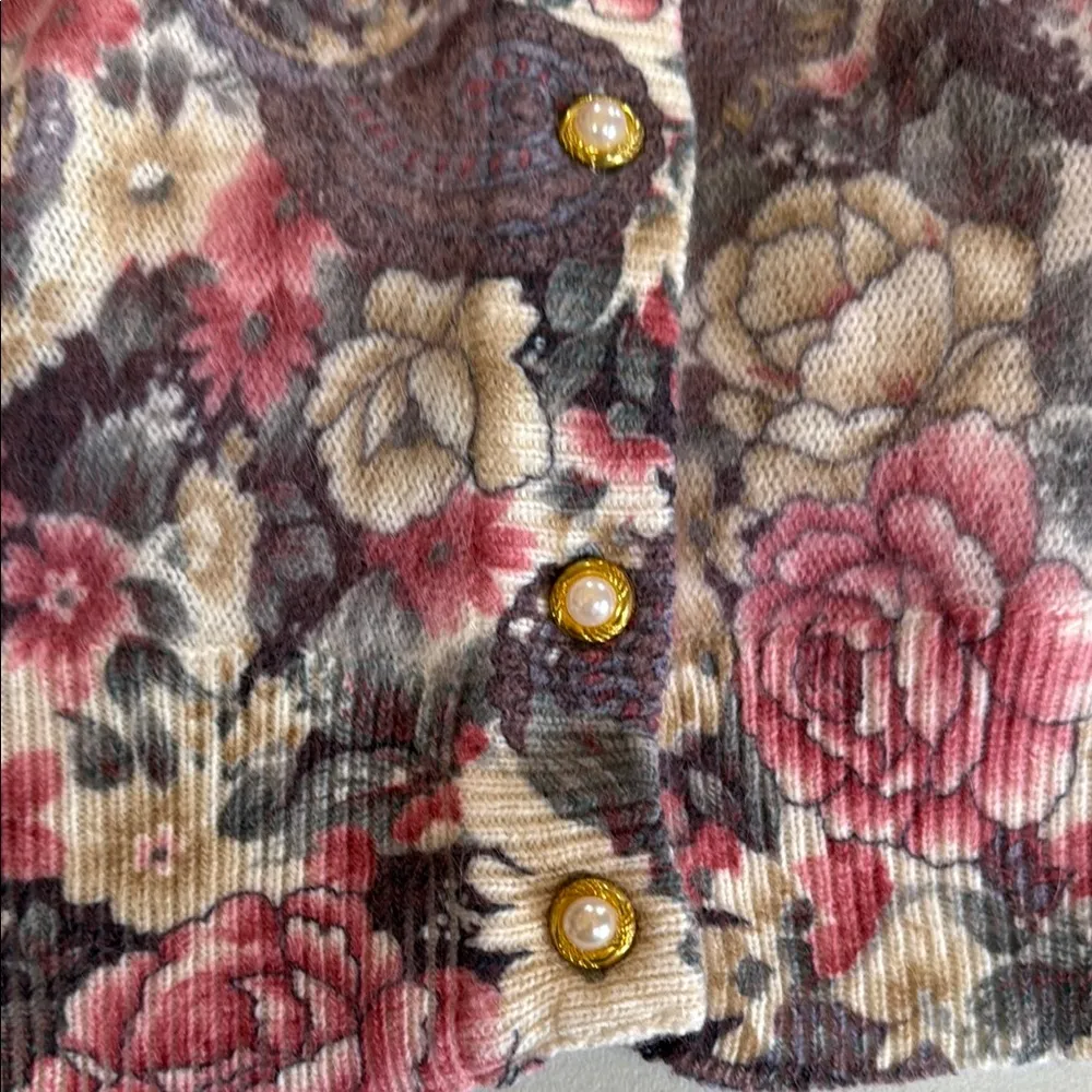 mustard vintage Boxy blazer with Peter Pan Collar XL 45%wool,35% Angora 20%nylon Pink - Image 6