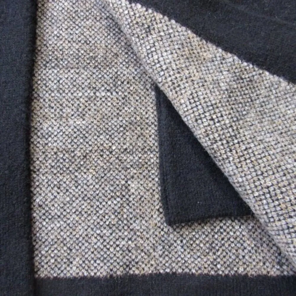 NWT Anthropologie Ferna Plaid in Black Knit Wool Blend Cardigan Sweater Coat S - Image 3