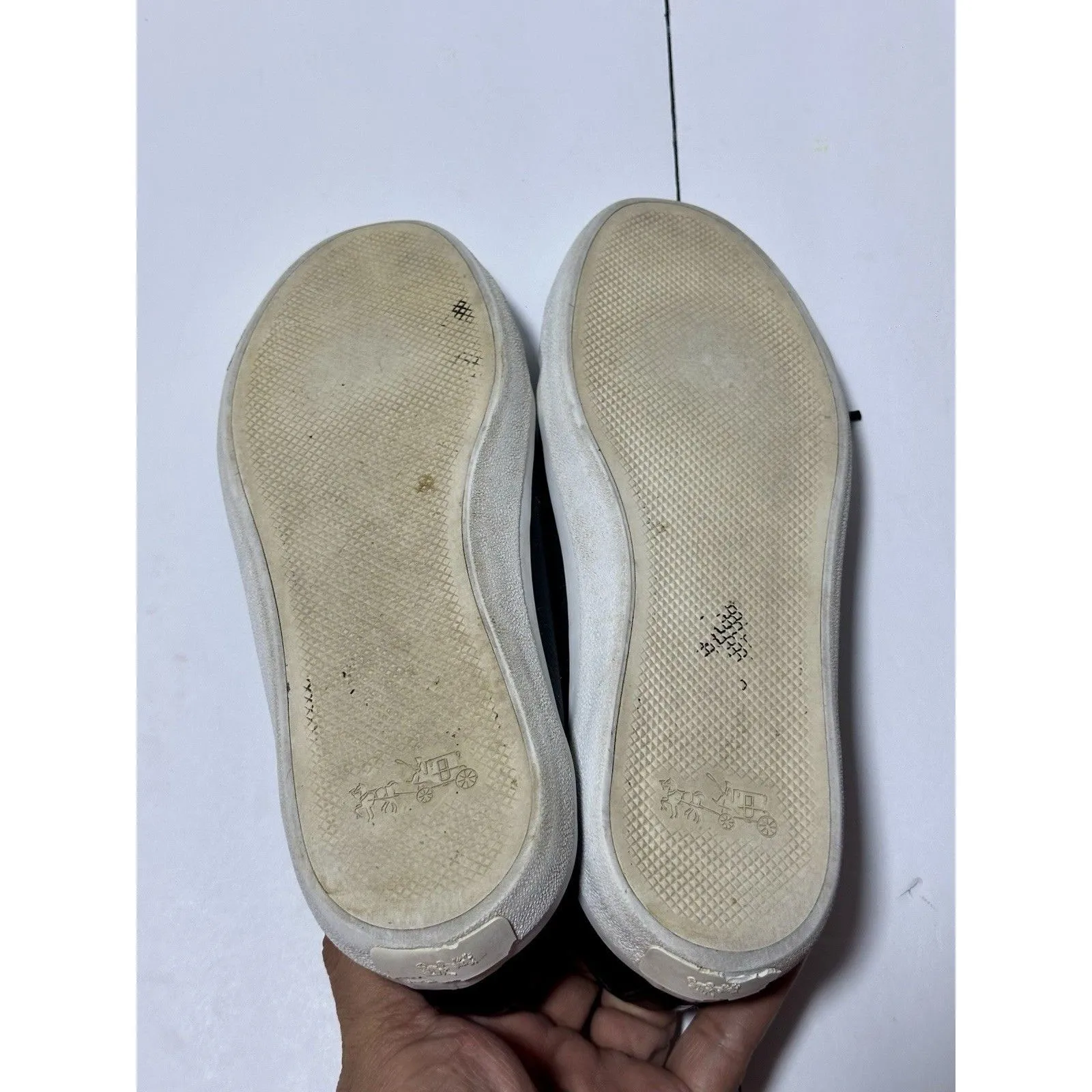 Coach Empire Zipper Black Pebbled Leather Low Top Sneakers 9.5 - Image 9