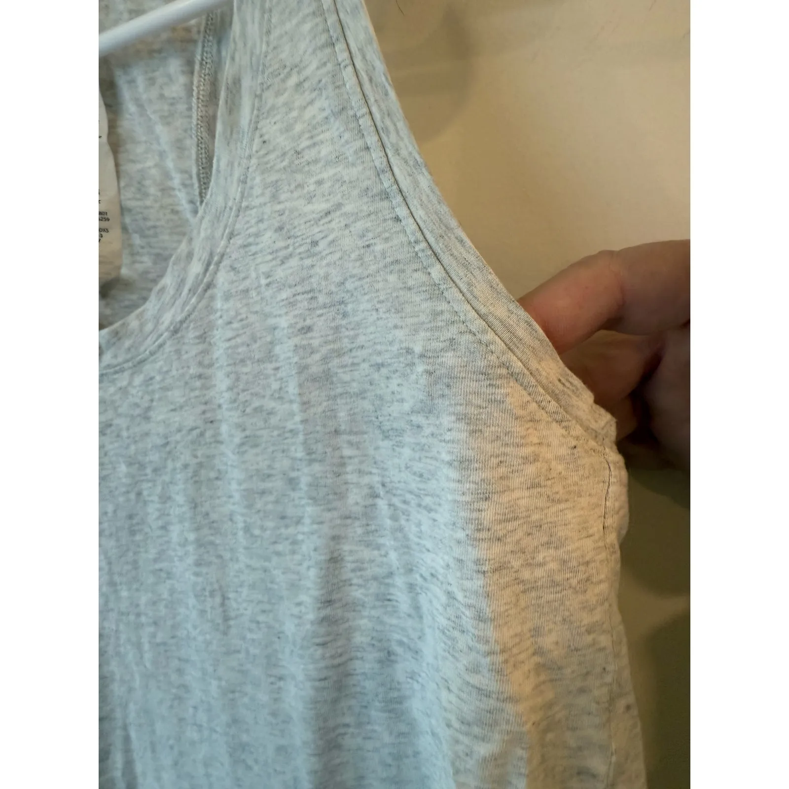 Lululemon Tank Top Womens 2 Heather Gray Pima Cotton Stretch Gym Yoga Racerback - Image 4
