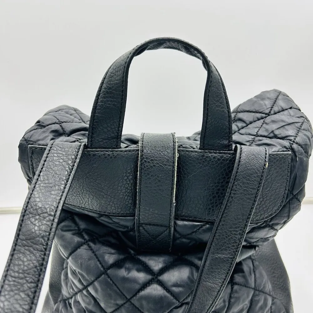 Kenneth Cole Reaction Women's Fold-Over Quilted Backpack Black - Image 5