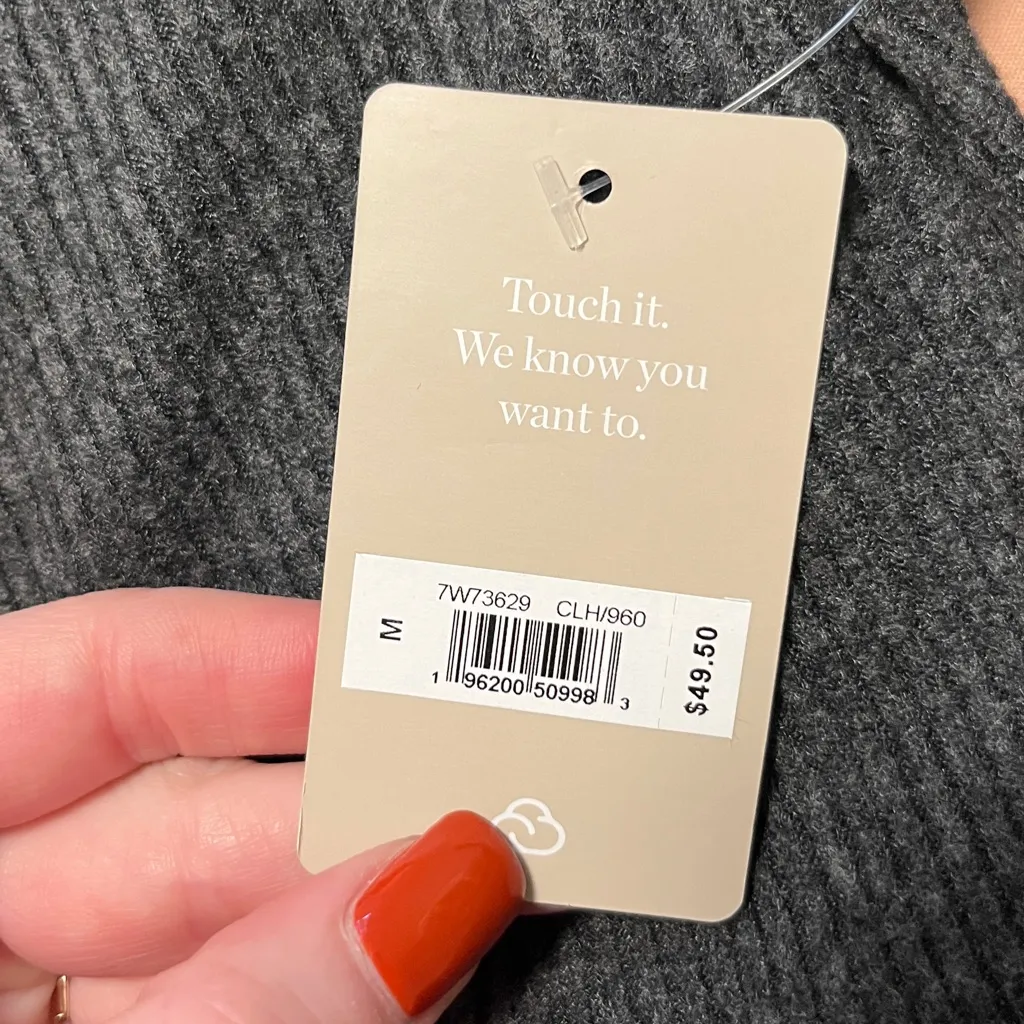 NWT Cloud Rib Tie Top in Charcoal Heather - Image 8