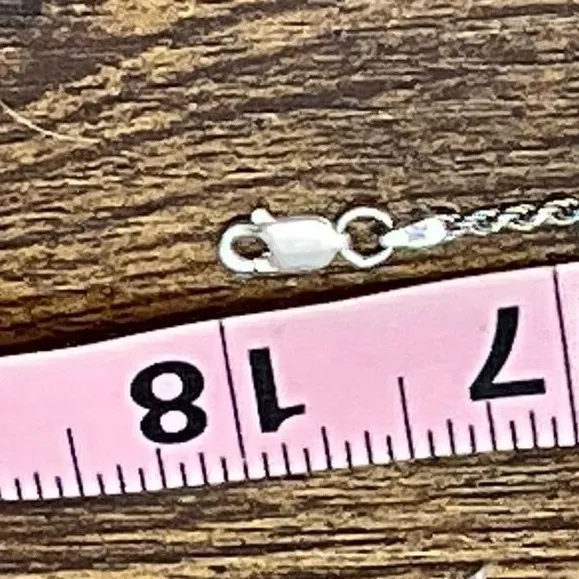 Sterling‎ Silver MOM Heart Pendant Necklace 925 Rope Chain 18" Gift - Image 7