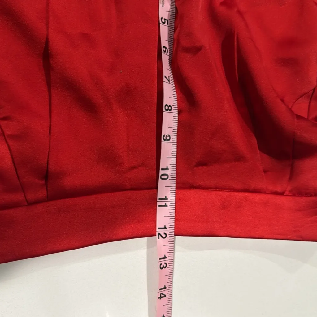 Red satin pants Size XS - Image 3