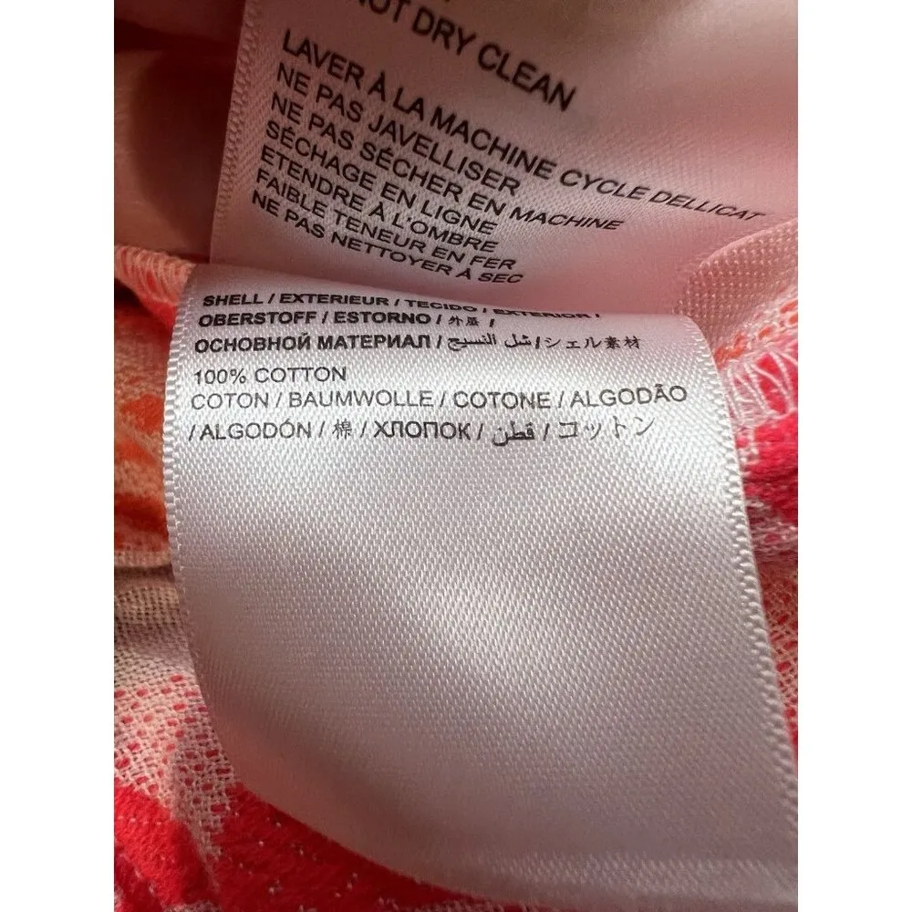 FARM Rio Anthropologie Red Embroidery Rose Printed Shorts Small Elastic Tie - Image 14