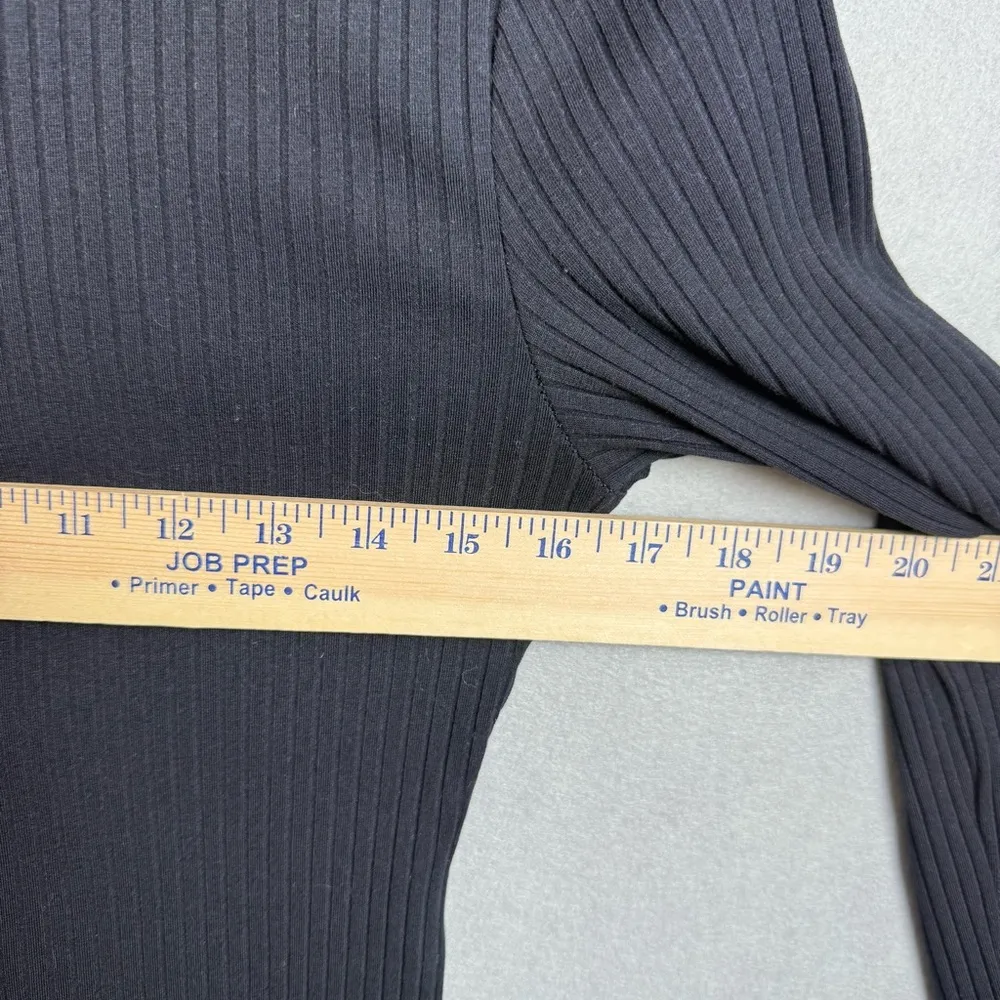 Treasure & Bond Women’s Long Sleeve Cotton Blend Rib Sweater Midi Dress size S - Image 9