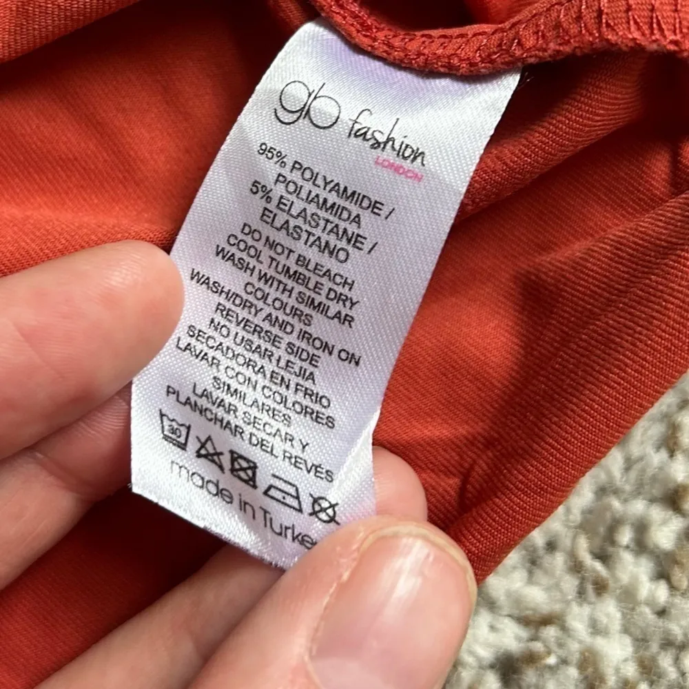 🦋 Glo Fashion London Burnt Orange High Neck Bodysuit Francesca’s Medium - Image 3