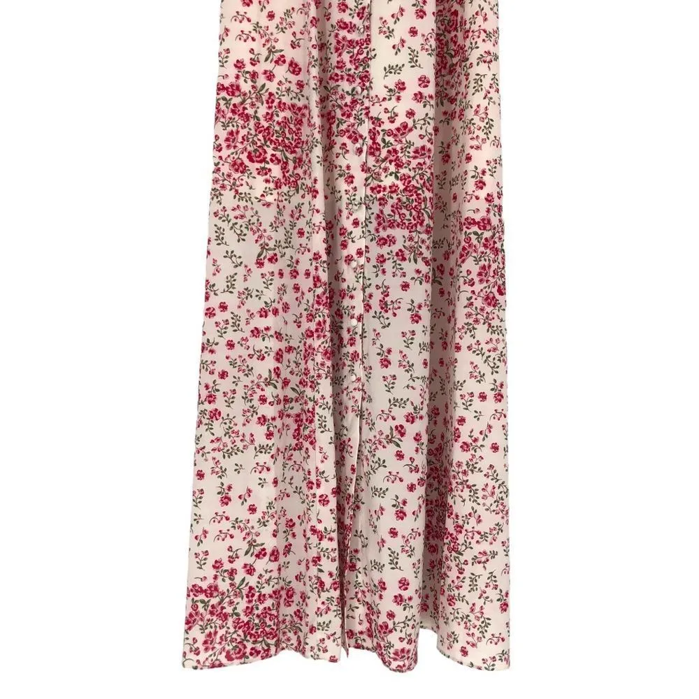 Gal Meets Glam Collection Brigitte Floral Tie Cuff Print Maxi Dress size 2 - Image 6