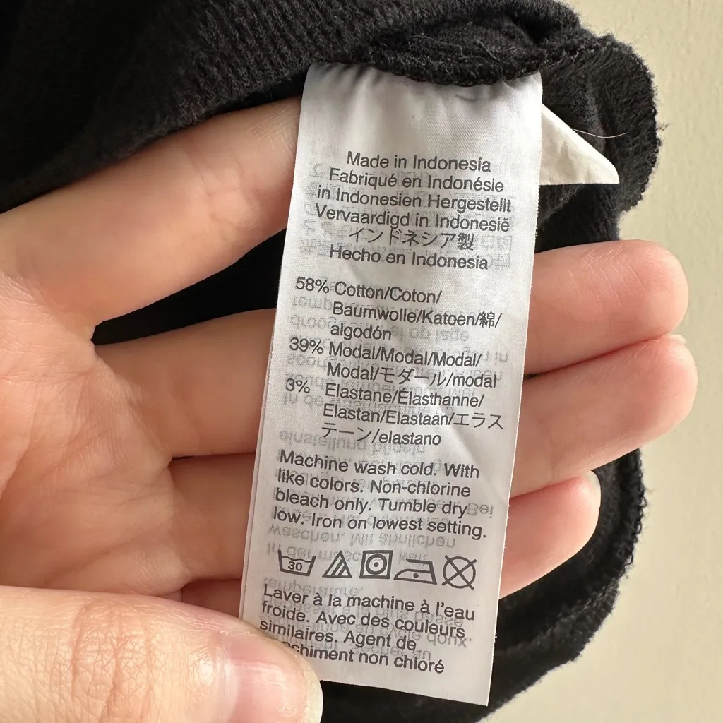 Madewell Highneck Black Tank Top, Casual Basic Layering Tank, Size Large - Image 8