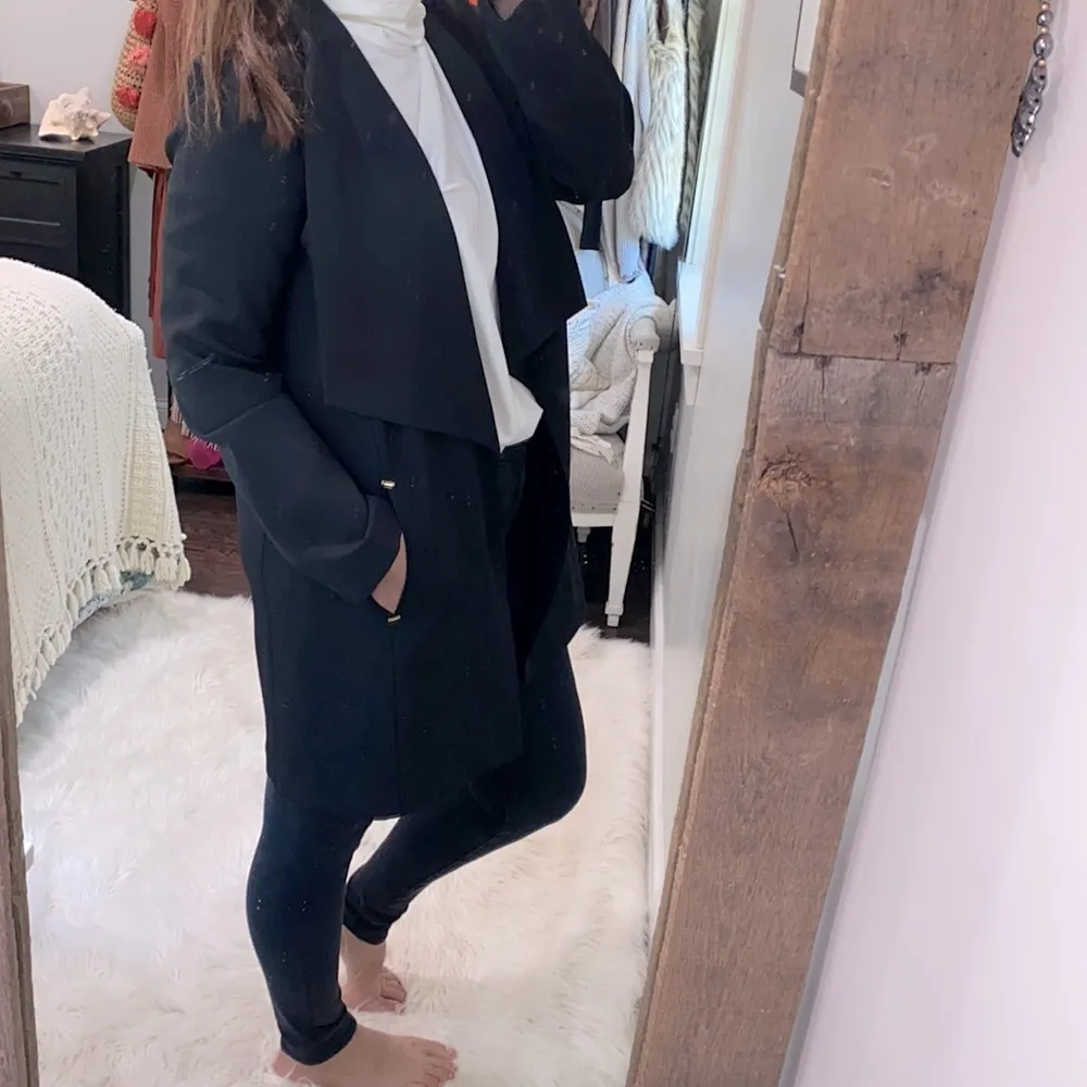 MARC NEW YORK CLASSIC black trench jacket size medium - Image 2