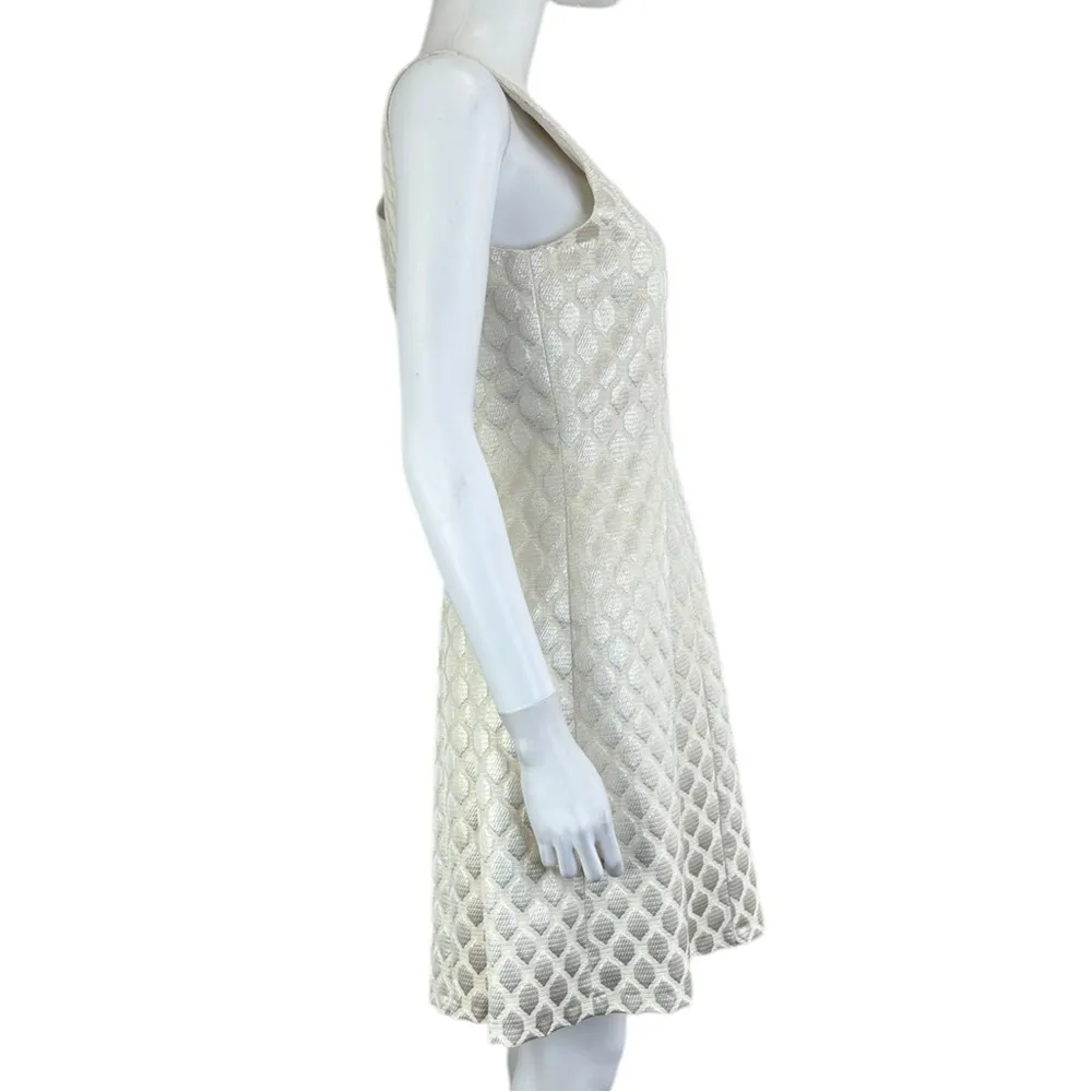 CREMIEUX NWT Metallic Cream Midi Dress - Image 2