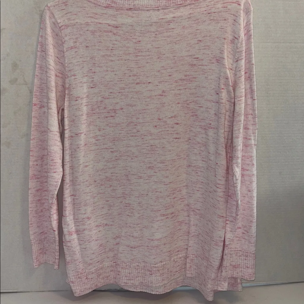 TALBOTS BRAND..HELLO SATURDAY..
PINK SPECKLED KNIT L/S CREW NECK LIGHT WEIGHT - Image 7