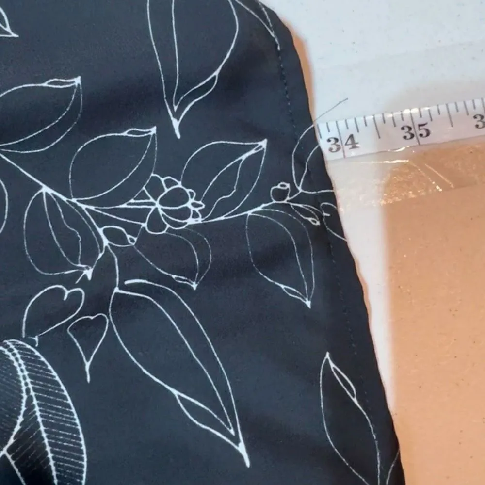 Lila Rose Women's Floral Print Ruffle Hem Overall Dress Black White Size 4‎ NWT - Image 13