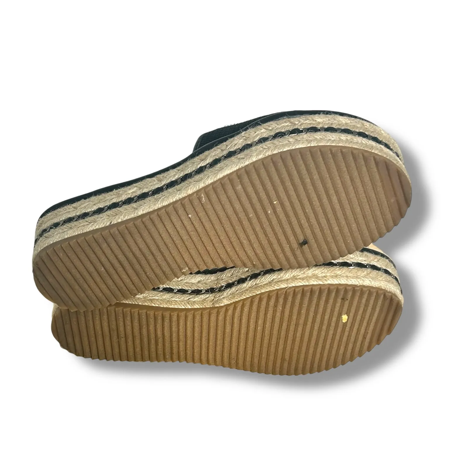 Karl Lagerfeld Kamara Bling Platform Espadrille Slide Sandals Black Women's 8.5M - Image 7