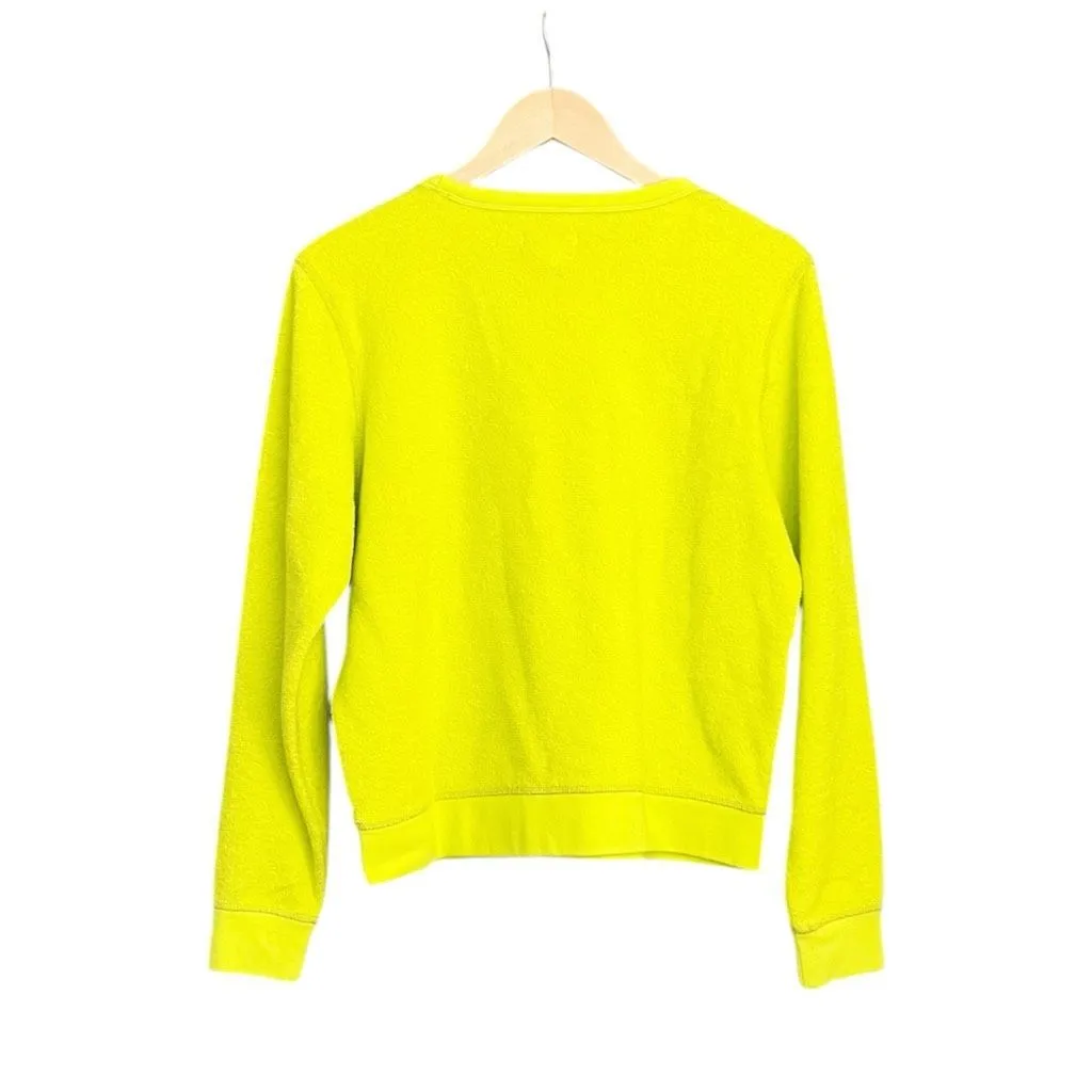 Outerknown Chartreuse Terrycloth Pullover Sweatshirt NWT - Image 2